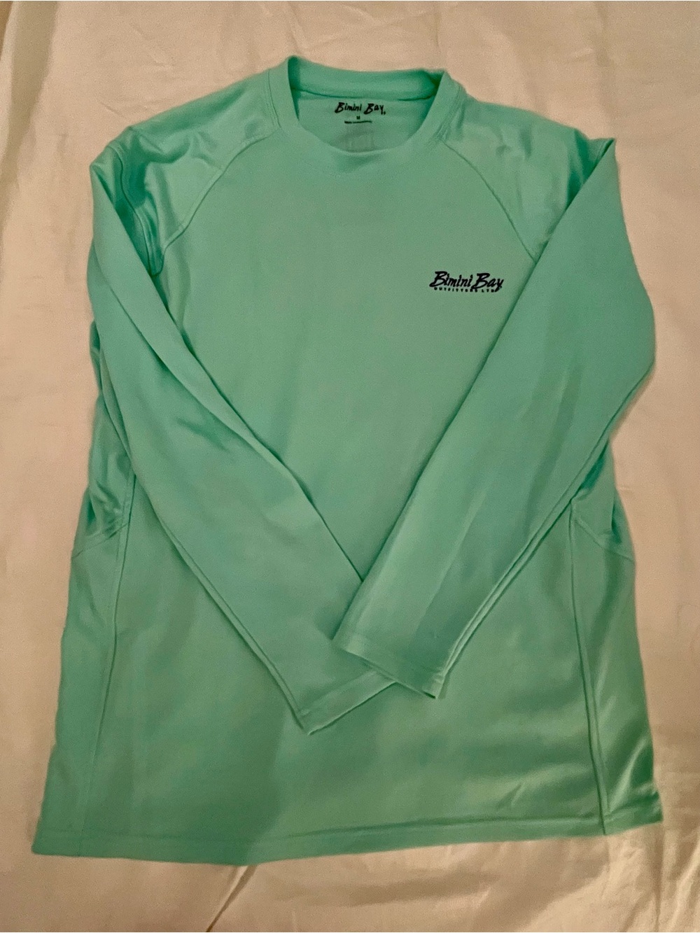 Long-Sleeve Mint Performance Swim Shirt